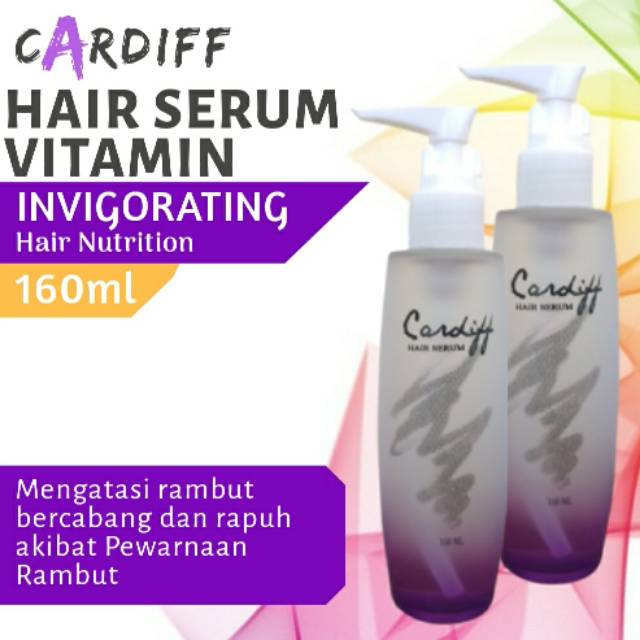 Cardiff Vitamin hair Serum 160ml InvigoratingVitamin Rambut, Pelurus Rambut, Vitamin rambut Hijab