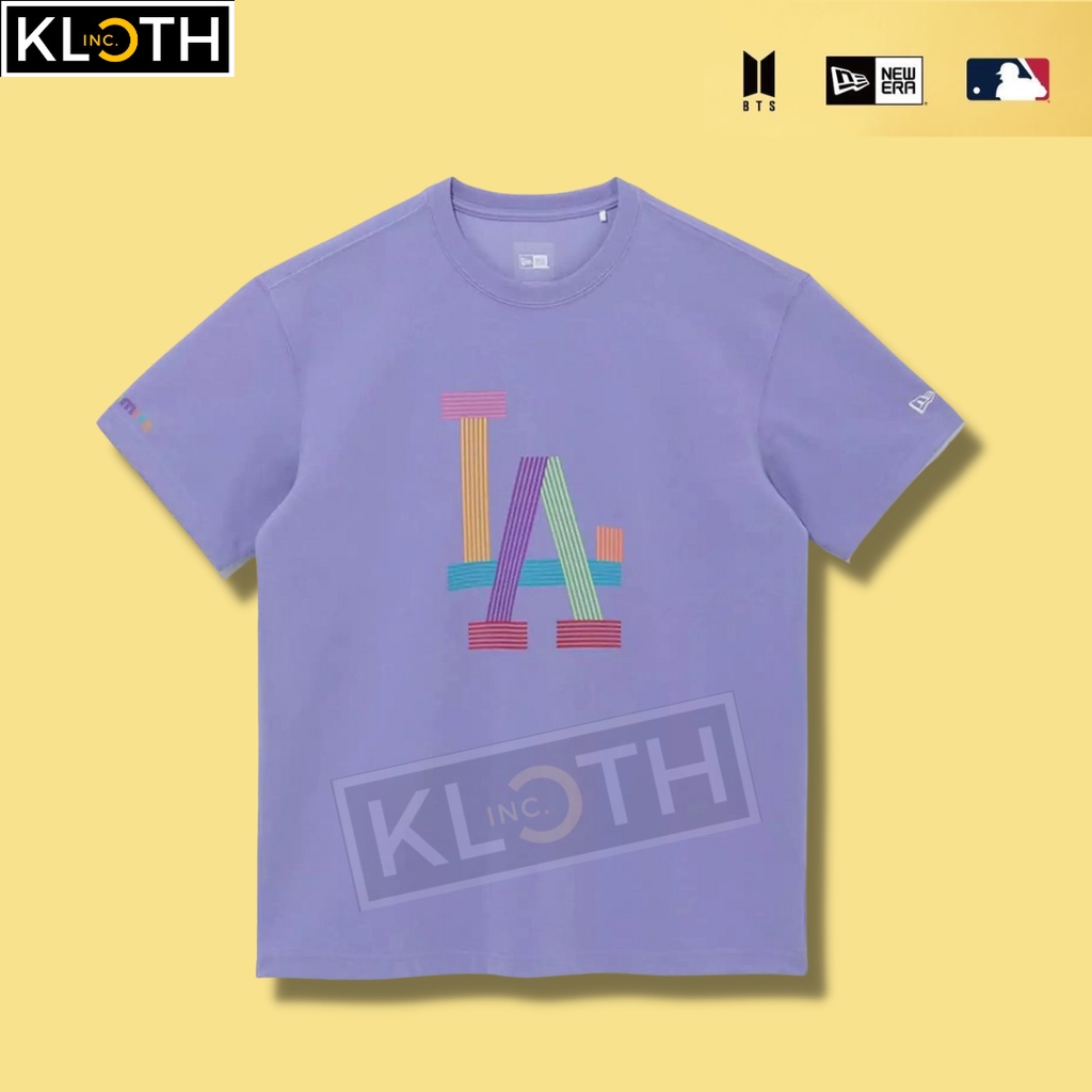 [BTS] Kaos BTS x New Era x MLB LA Dynamite Cotton 24s Premium Bisa Upgrade Lengan Panjang