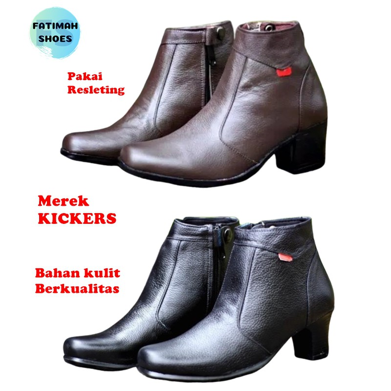 Sepatu pantofel Wanita high heels bahan kulit sepatu kerja wanita sepatu kantor Wanita Sepatu Dinas