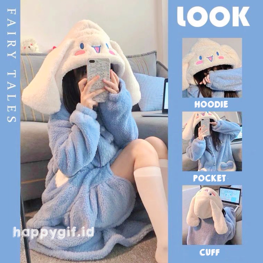 CINNAMON ROLL KOSTUM DASTER ONESIE BAJU TIDUR PIYAMA KIGURUMI