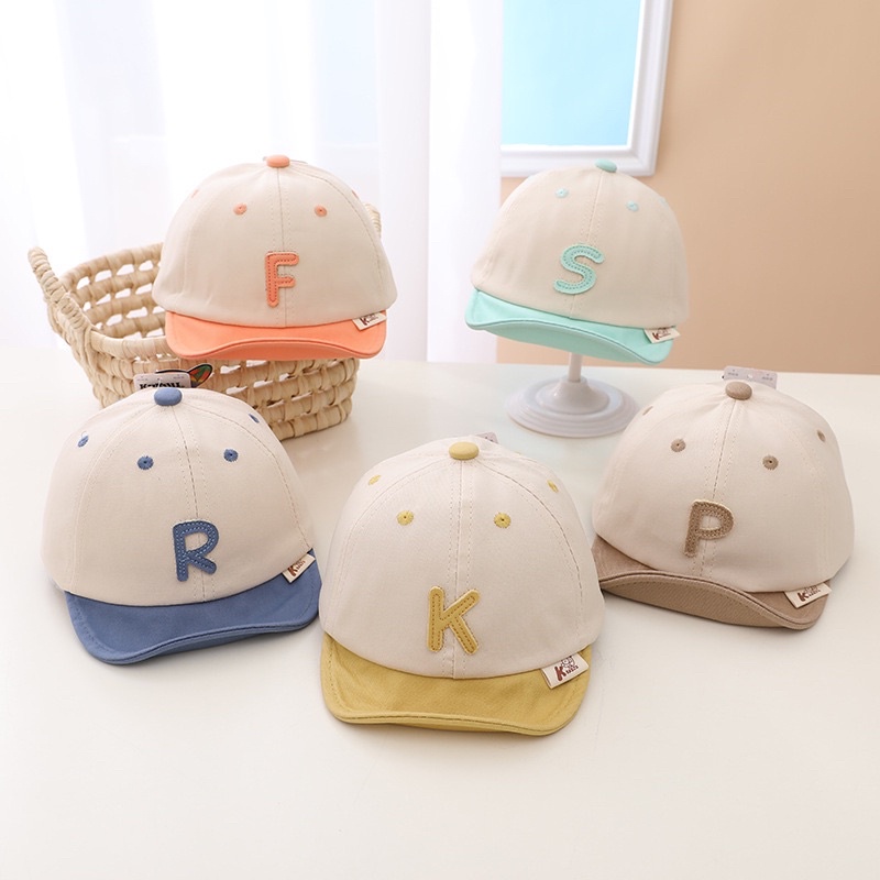 Topi Baseball Anak Laki Laki Perempuan Impor New Inisial