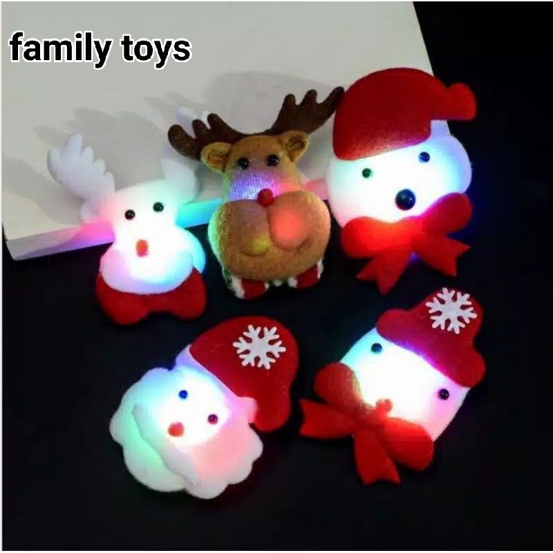 family games Pin bros led snowman rusa santa claus dekorasi natal nyala lampu christmas