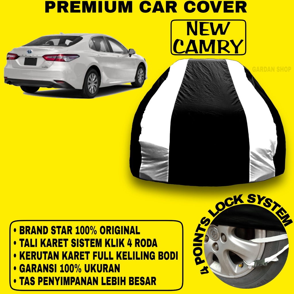 Body Cover NEW CAMRY Sarung Strip SILVER Penutup Pelindung Bodi Mobil New Camry PREMIUM