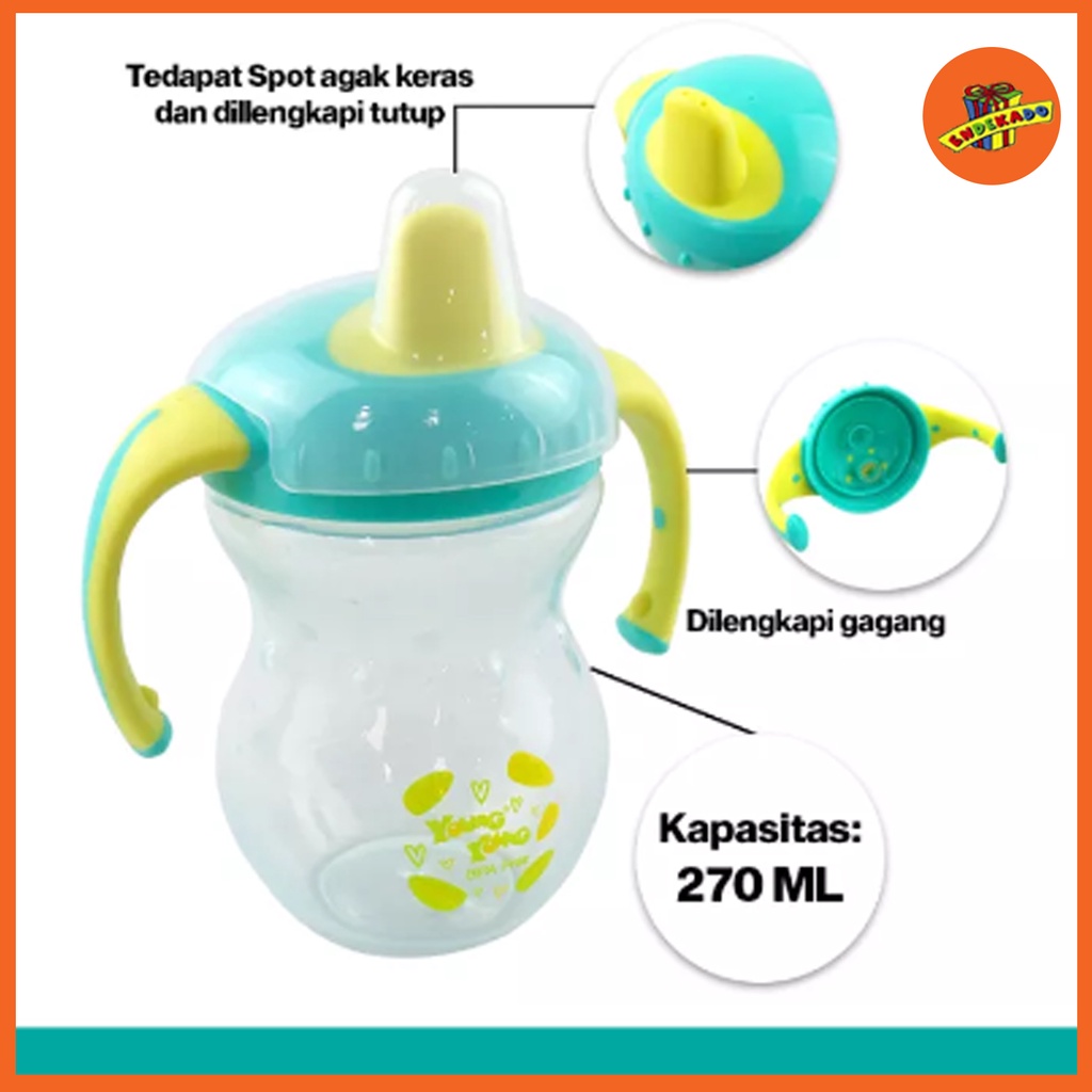 MAKASSAR! YOUNG YOUNG PP NON SPILL TRAINING CUP 270ml - Botol Minum