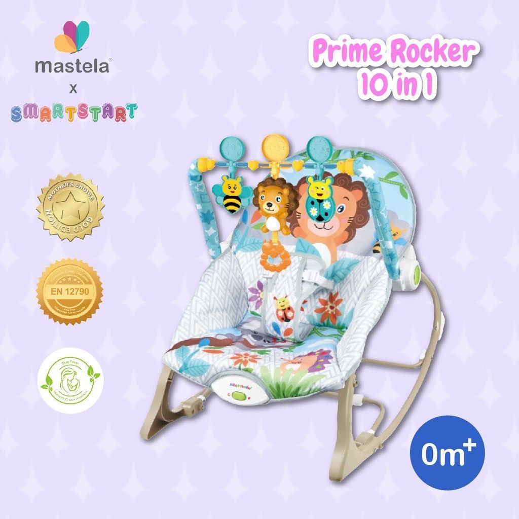 READY GOJEK Bouncer Kursi Goyang Manual Bayi Space Baby Sugar Baby Mastela 10in1-Abu Bouncer Mastela