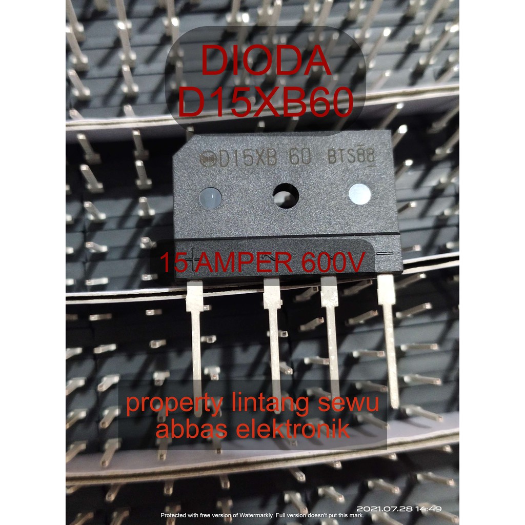 DIODA SISIR D15XB60 15XB 60 15 A 600V BRIDGE