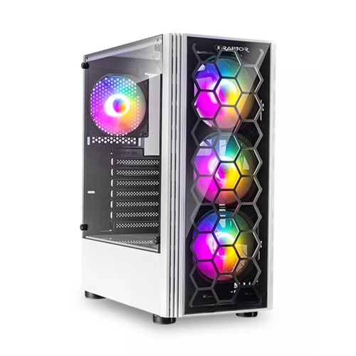 Casing Raptor Black Strike 1631 Free 3 Fan RGB ATX