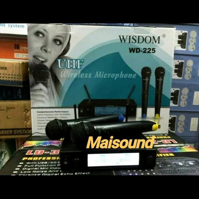 Mic Wireless WISDOM WD-225 microphone WD225 Star Seller