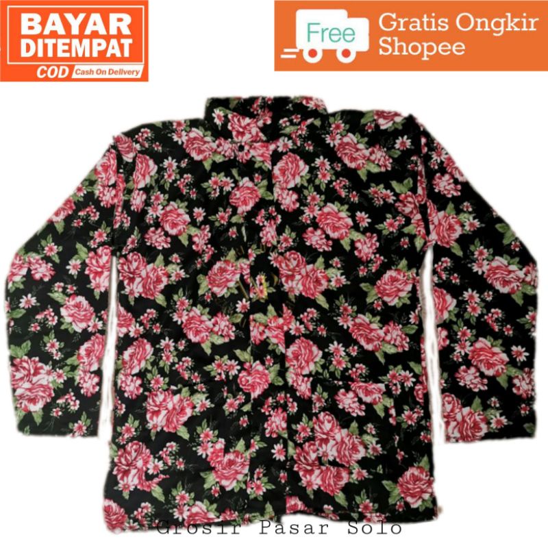 Baju Surjan Kembang Dewasa /Baju Surjan Motif Bunga