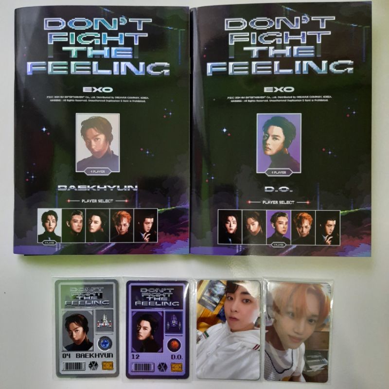 EXO DON'T FIGHT THE FEELING EXPANSION VER ALBUM ONLY POSTER PHOTCARD PC BAEKHYUN D.O XIUMIN KAI