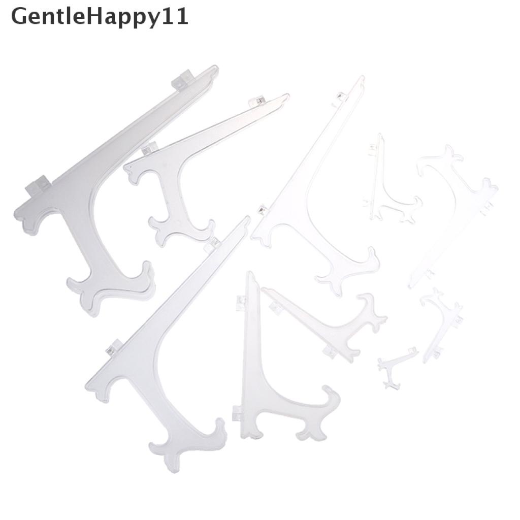 Gentlehappy Plastik Bening Easels Atau Stand Plate Holder Pajangan Gambar Atau Lainnya ID