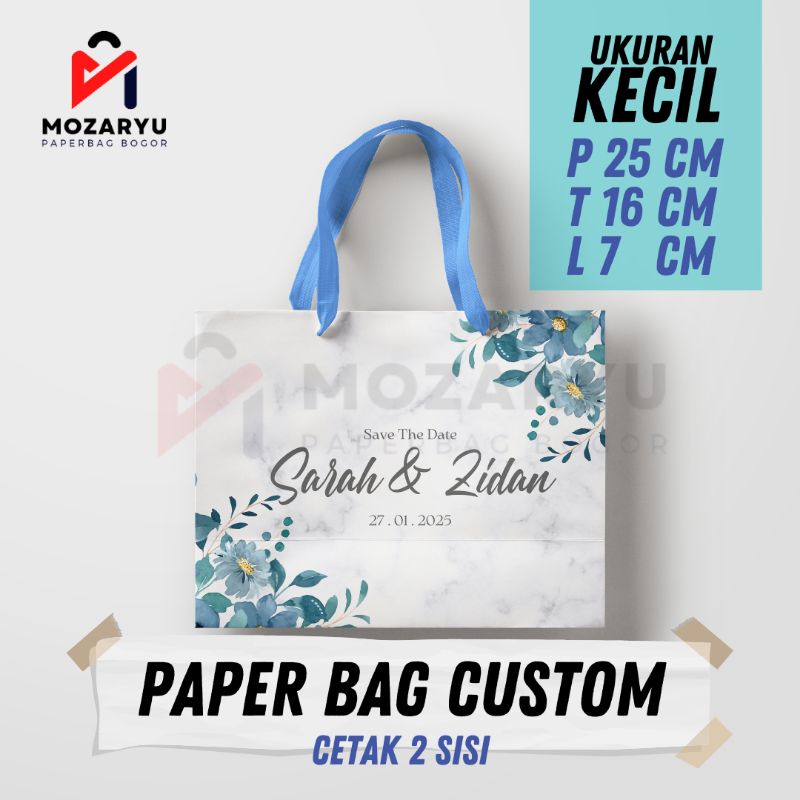 

Paper Bag Bridesmaid Custom Murah Ukuran Kecil Cetak 2 Sisi Express Proses 1 Hari