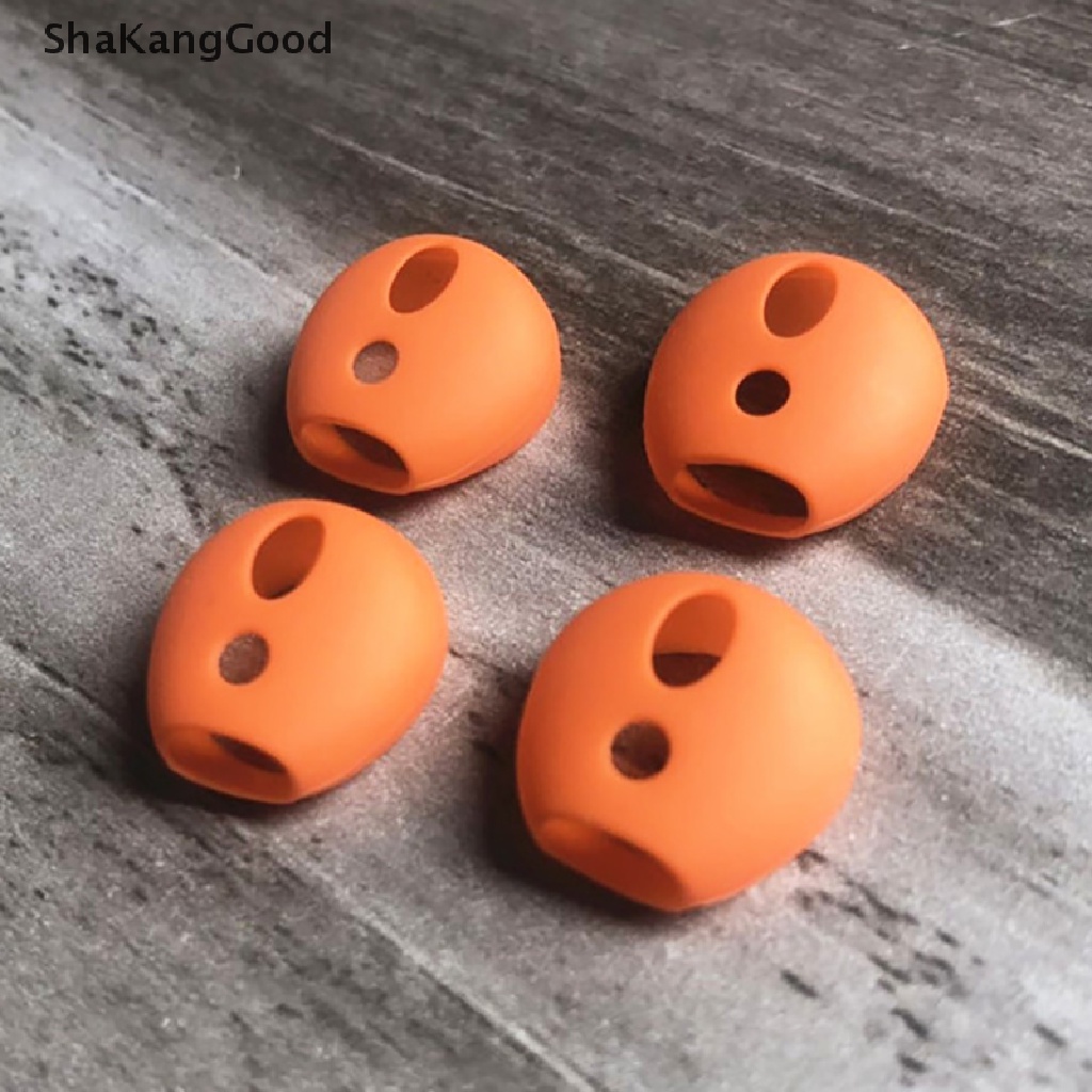 Skid 2pcs / Pasang Earcap Earphone Bahan Silikon Anti slip Untuk Apple Airpods