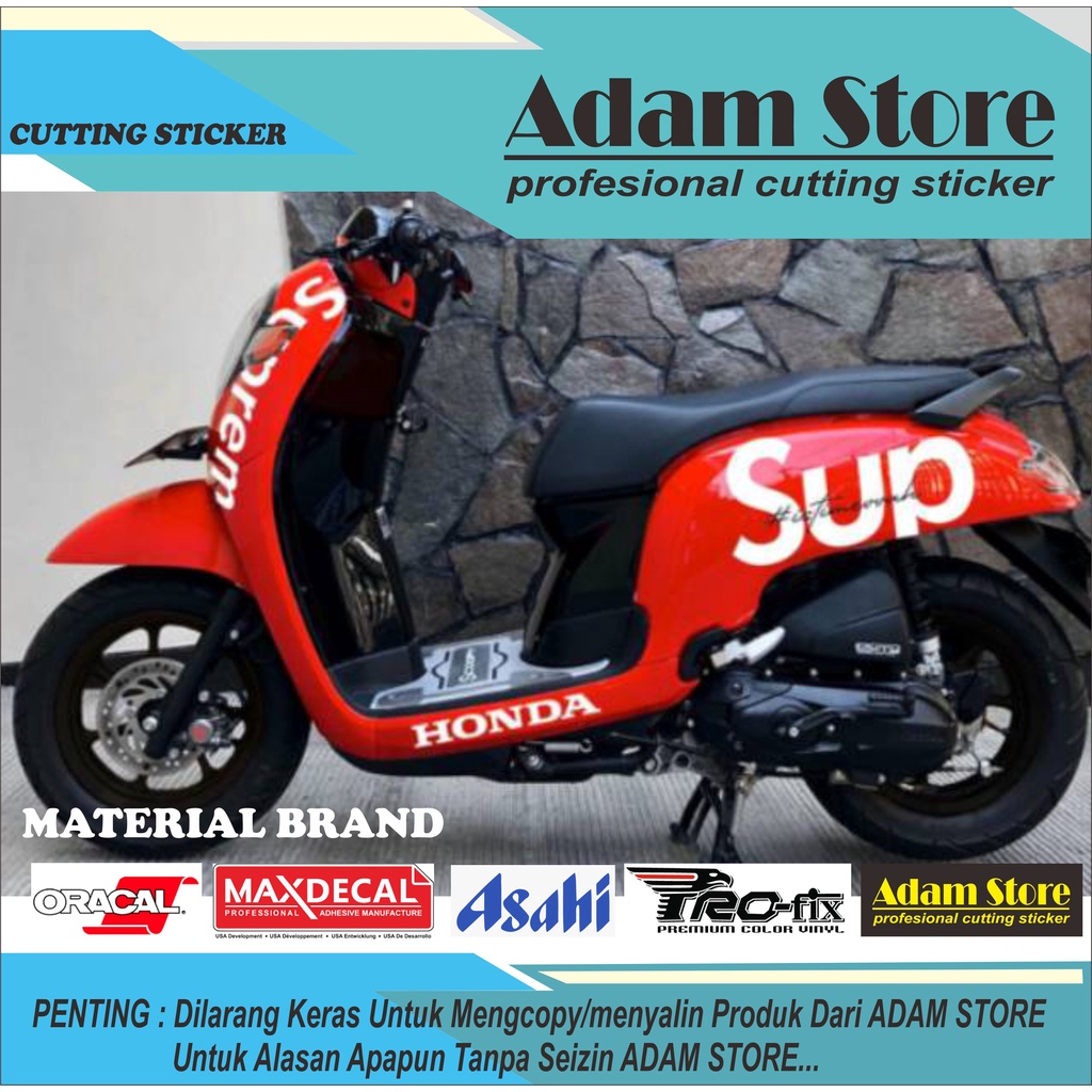 Sticker SUPREME stiker striping motor scoopy model supreme sticker motor Scoopy - SP99