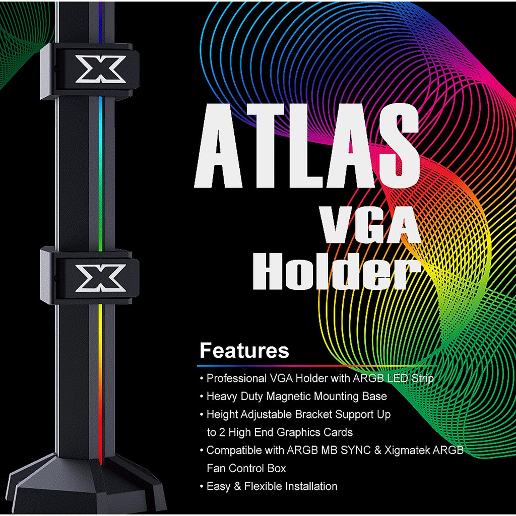 Xigmatek Atlas ARGB VGA Holder -VGA NVIDIA & VGA RADEON