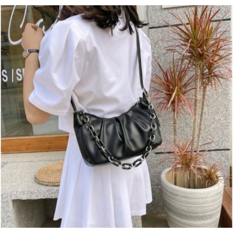 Tas selempang wanita kerut/ Tas wanita terbaru/Tas vintage