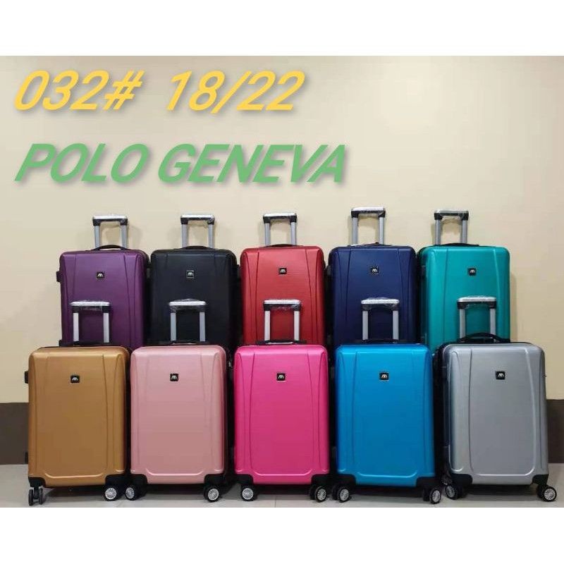 Koper 22 Inch polo Geneva - Koper Hardcase ORI FREE DUSWRAP - Koper Bagasi size