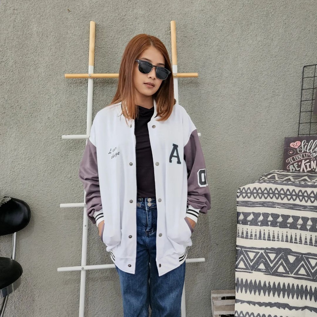 A EVER BASEBALL 2XL 3XL Varcity Jacket Oversize | Unisex Jacket Fashion Terkini Korean Style