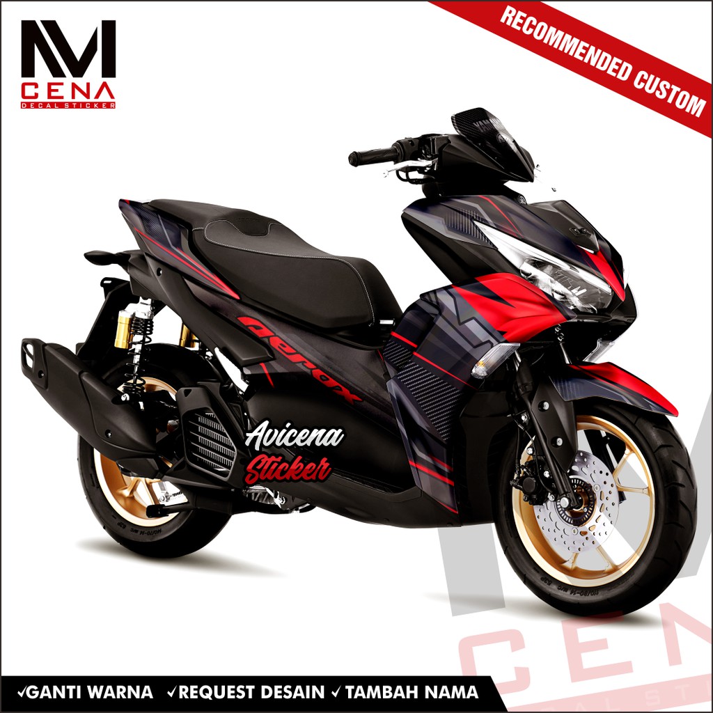 Sticker Decal Aerox Connected 2021 Decal Sticker Aerox 2021 Dekal Aerox Grxstreet