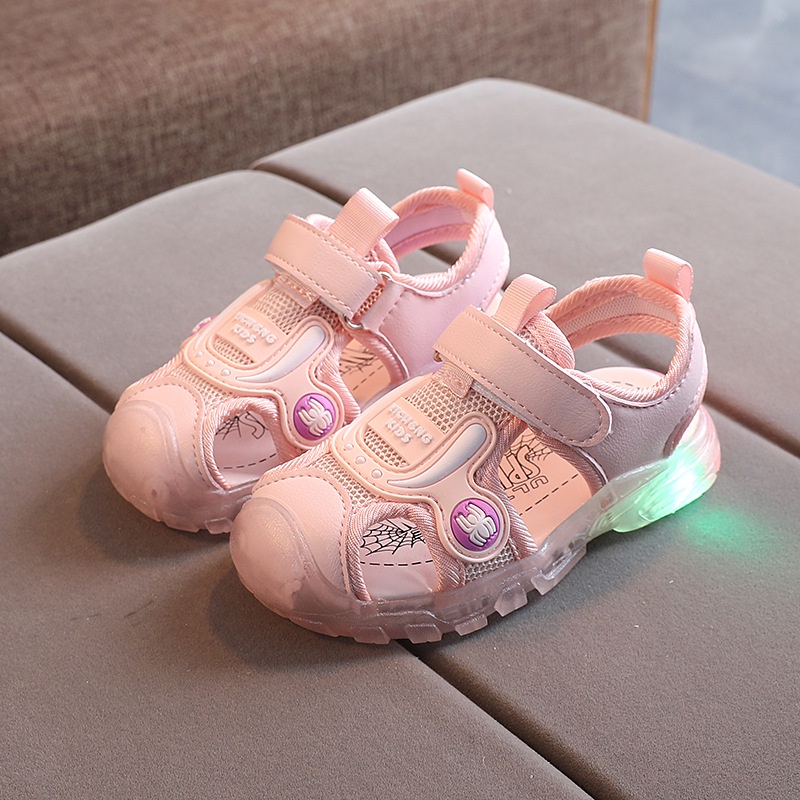 Juragan Junior [COD] Sandal ATIRA Lampu LED Anak Laki Laki Dan Perempuan Import Size 21-30