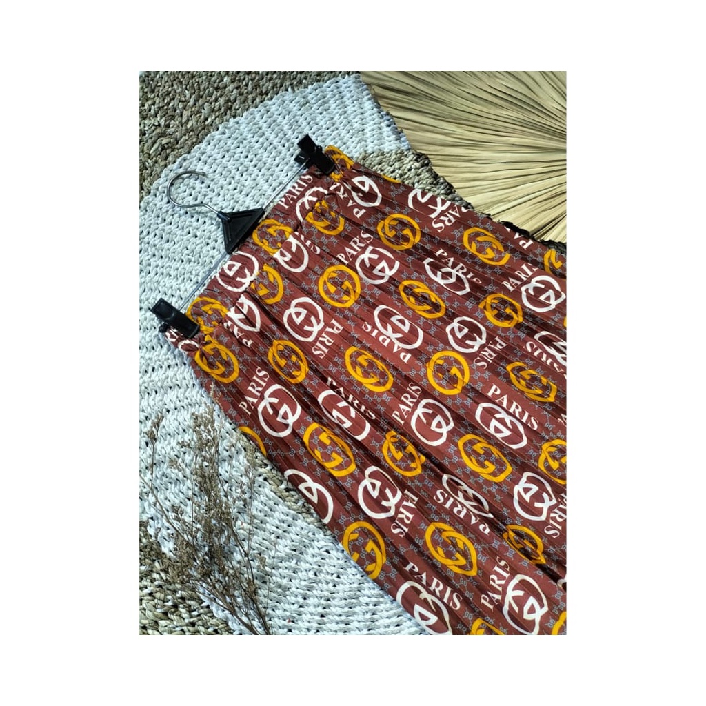 ROK PLISKET MOTIF GUCCI TERBARU // ROK MOTIF GC PREMIUM DEWASA