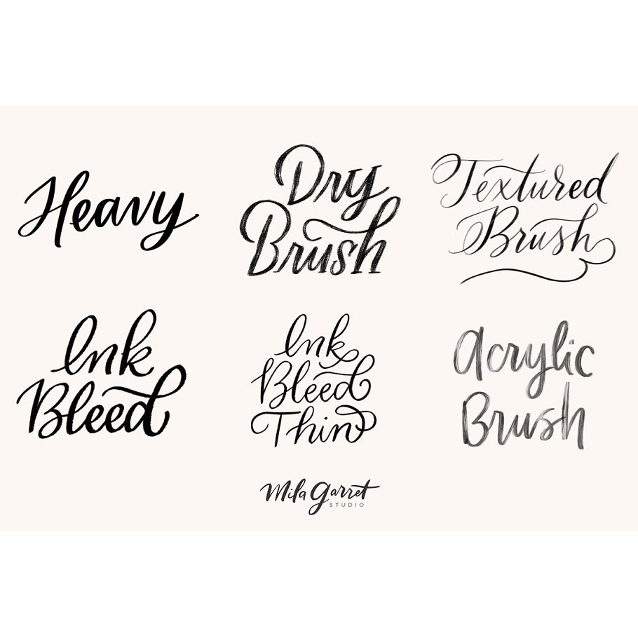 Procreate Brush - 53 Procreate Lettering Brushes Bundle