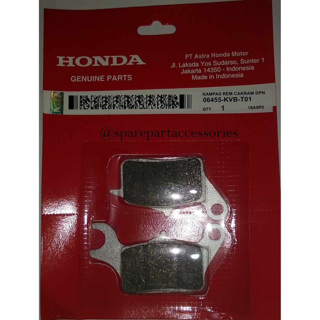 Disc Pad/ Kampas Rem/ Kamvas Rem/ Kanvas Rem Depan Honda Beat, Scoopy, Vario 125/150cc.
