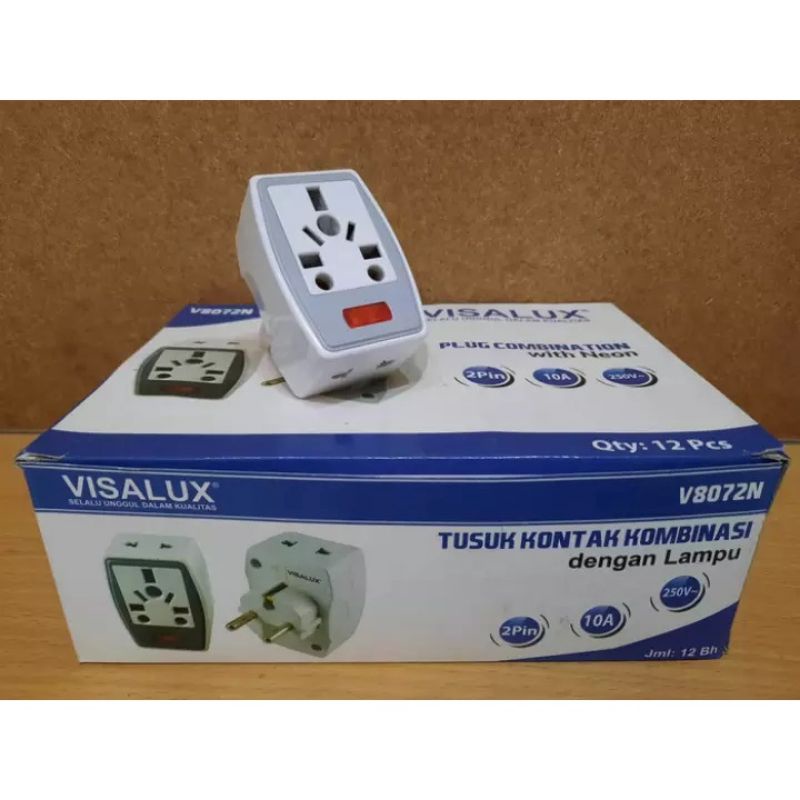 Visalux Steker/ Colokan Serbaguna + Lampu Indikator