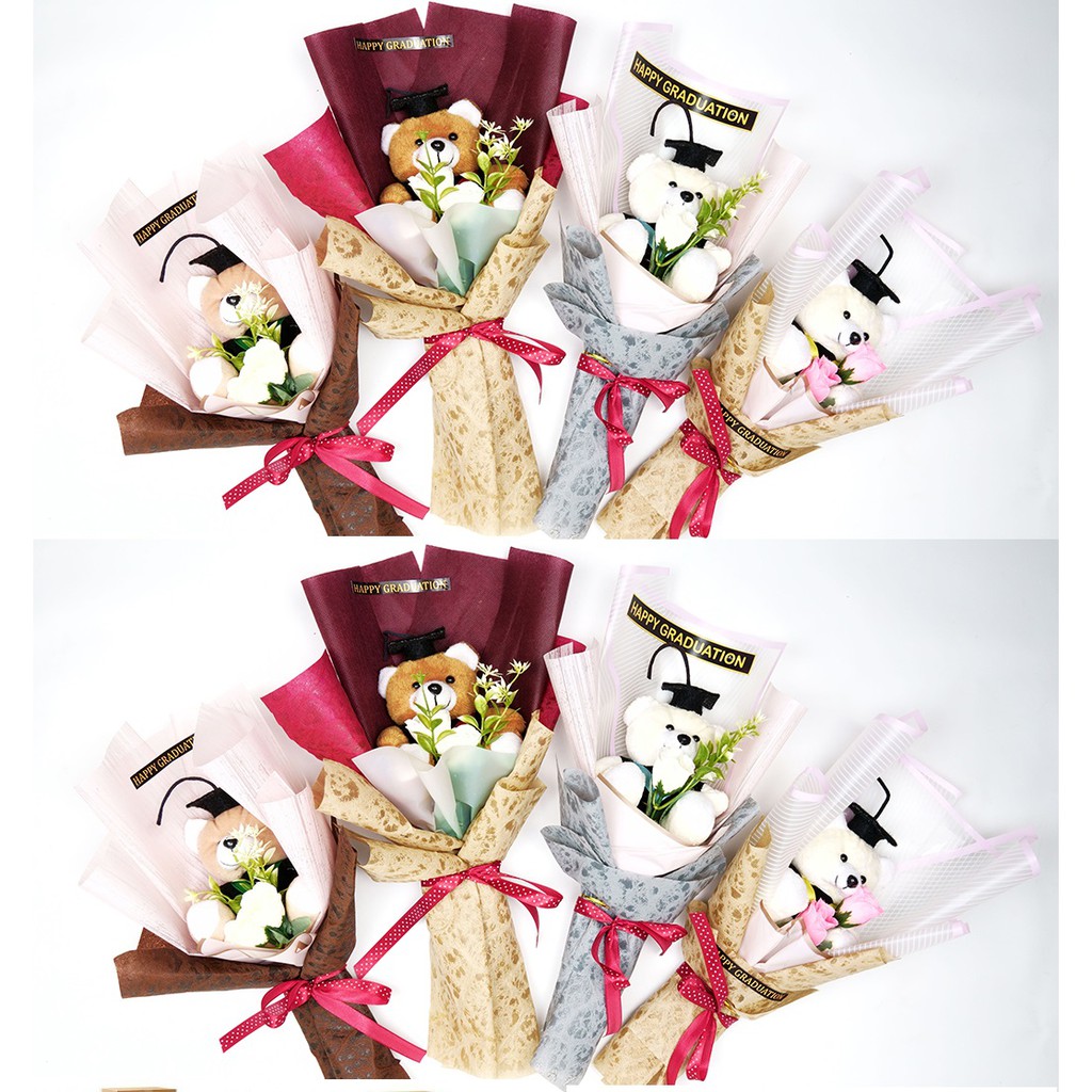 PROMO DAPAT 2 Buket Boneka Wisuda atau kombo Buket dan Piala Boneka