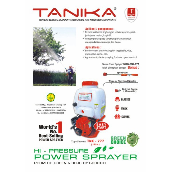 Mesin Semprot Kebun Gendong / Mist Duster Tanika TNK 777