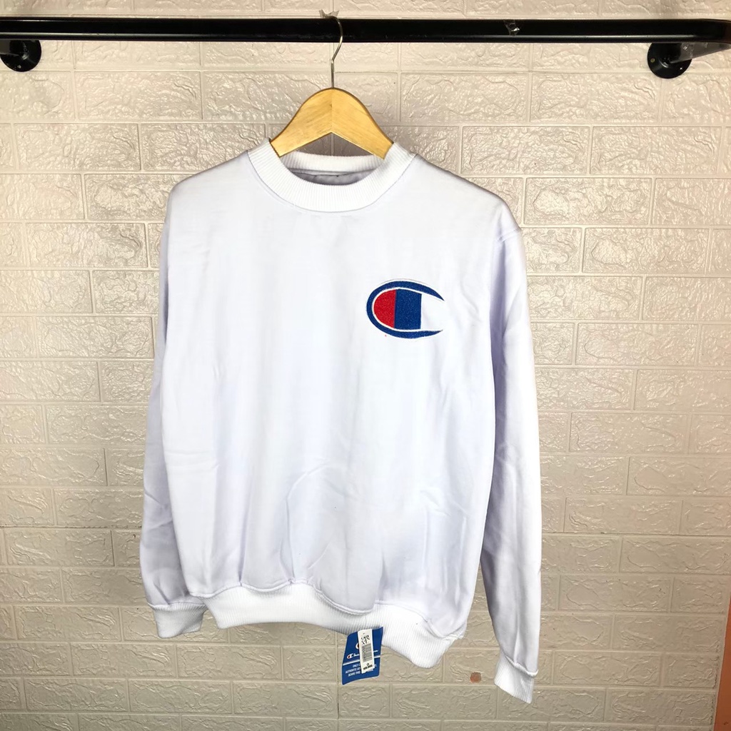 Sweater Crewneck Champion Logo Bordir