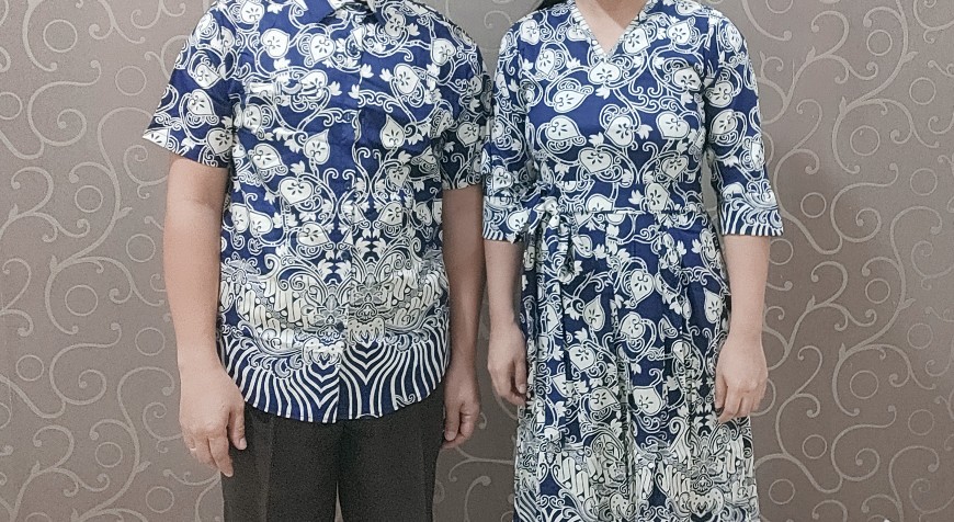 Kemeja Batik Dewasa Lengan Pendek Bahan Katun Stretch Slim Fit, 021 Nv#