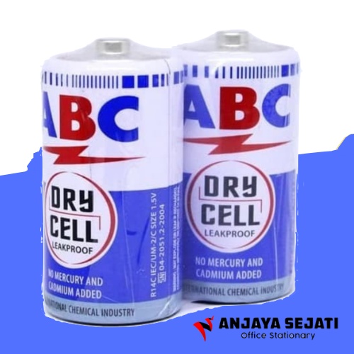 Batu Baterai ABC Sedang - per 2 pcs
