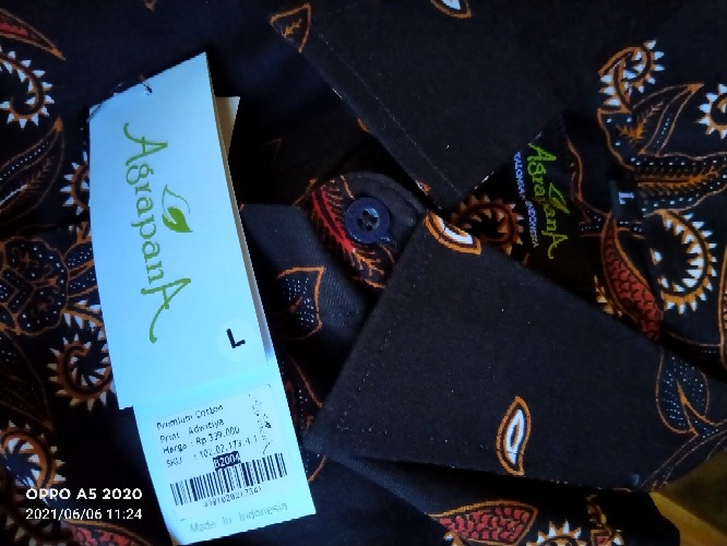 Agrapana Baju Batik Pria Lengan Panjang Batik Premium Kemeja Batik Pria Lengan Panjang Adwitiya