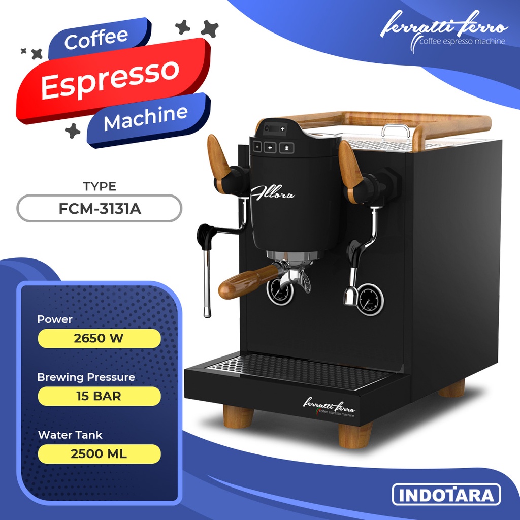 Mesin Kopi Espresso  Espresso Machine Ferratti Ferro FCM3131A ALLORA