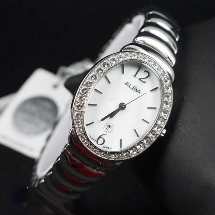 Alba Ladies AH7L51X1 Jam Tangan Wanita Original AH7L51 Oval Stainless