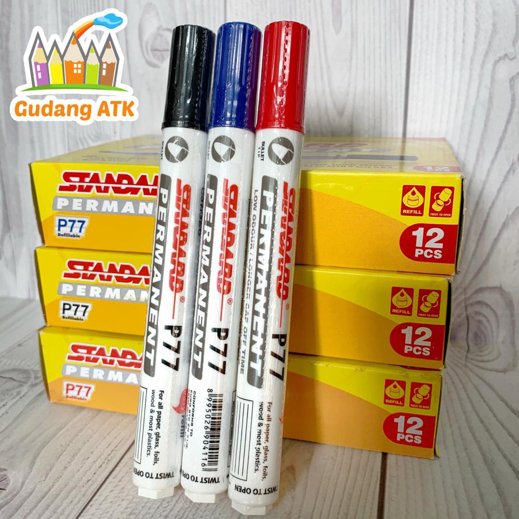 

Spidol standart permanent marker 3warna (1PCS)