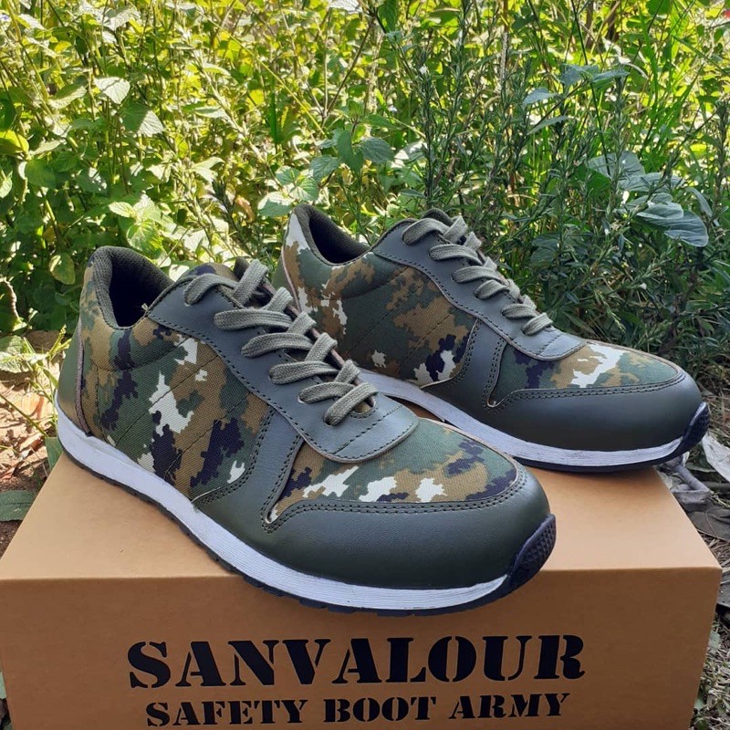 Sepatu sneakers sport TNI loreng