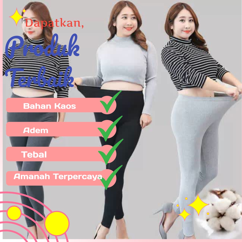 Legging wanita dewasa panjang Legging cewek tebal lejing Adem Bahan Kaos