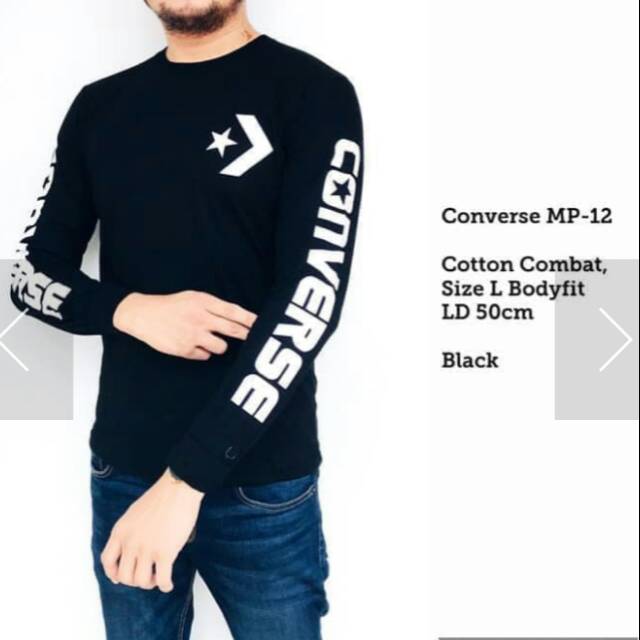 Kaos lengan panjang pria wanita fashion/ baju Distro CONVERSE