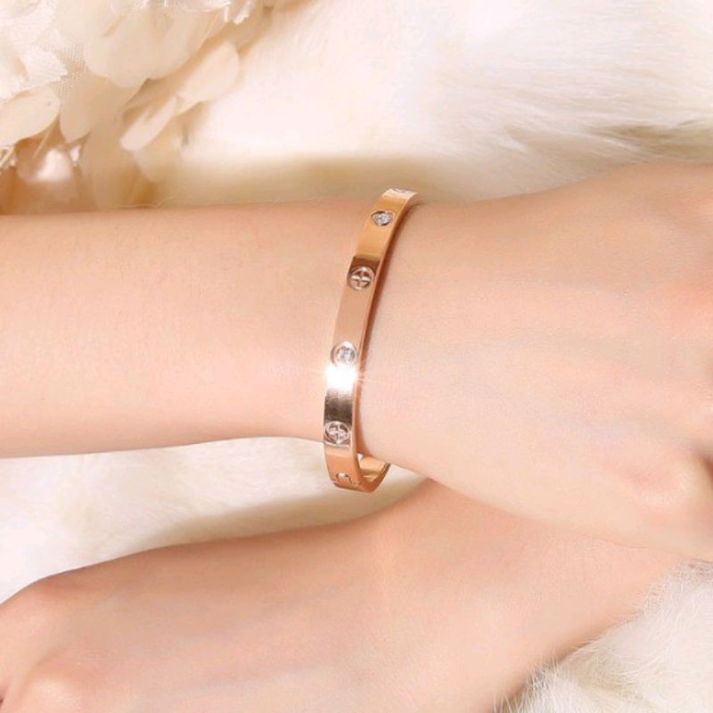 Gelang Tangan Titanium aksesoris Energi Magnetik Wanita