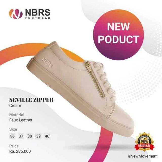 Sepatu NBRS FOOTWEAR SEVILLE Zipper