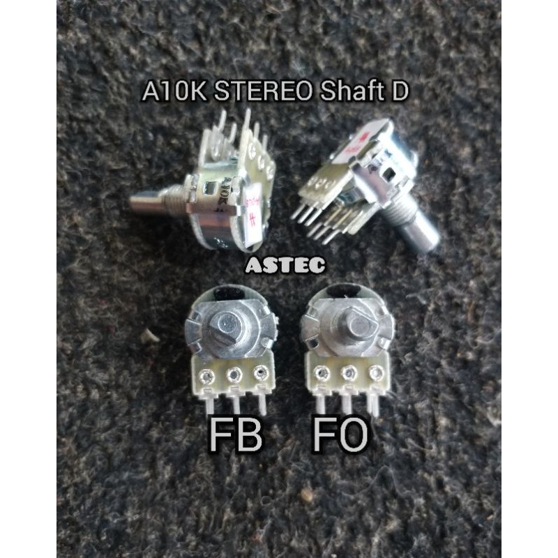 Potensio Stereo A10K Shaft D