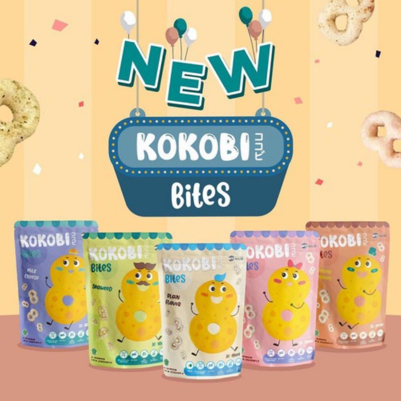 Abe food Kokobi bites Organic Popcorn Kids / Baked Rice Kokobi / Thin Crispy Brownies