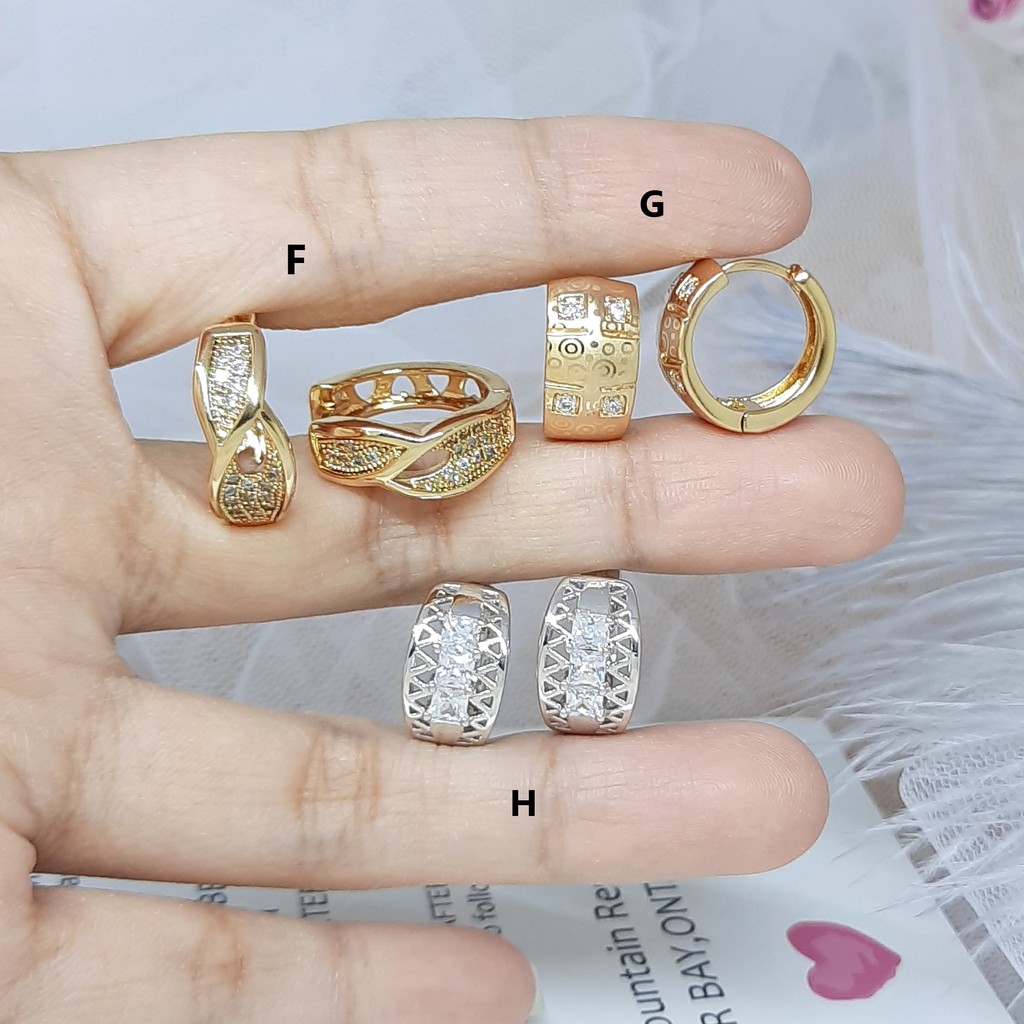 Anting Putih Silver Tusuk Batu Permata Xuping Asli - BE321