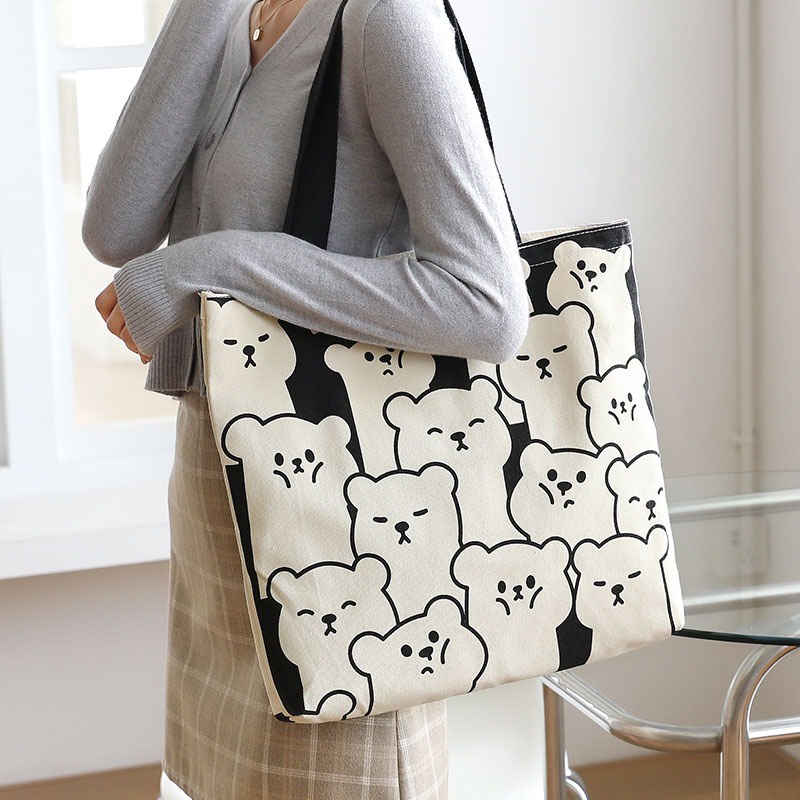 FINOM ALL VARIANT NINE - Tote Bag Kanvas Aesthetic