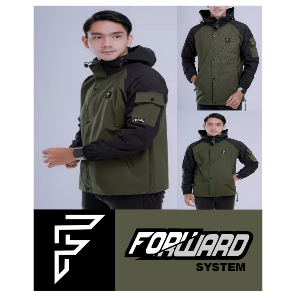 Jaket Parasut Pria Gunung Winbreaker Motor Forward System