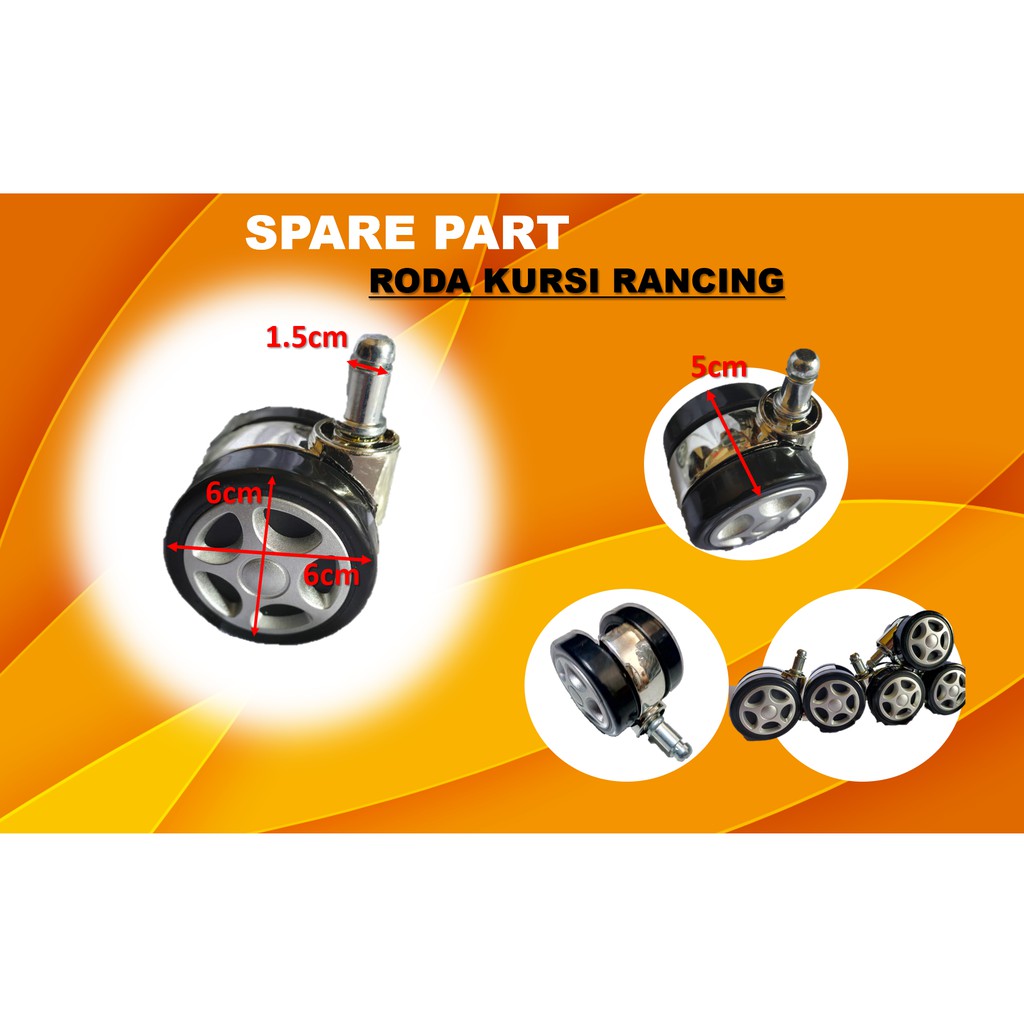 Pusat grosir sparepart roda racing kursi kantor dan gaming paling lengkap dibekasi