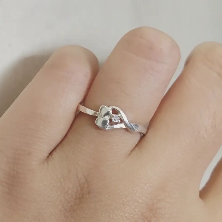 Cincin Perak Murni 925% model daun