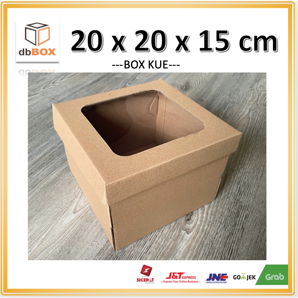 

BOX KUE 20x20x15 cm kardus die cut, untuk kue hampers gift box MIK BOX KUE